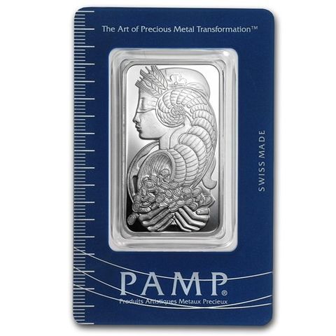 1 oz Silver Bar - PAMP Lady Fortuna (In Assay) - 7 stk.