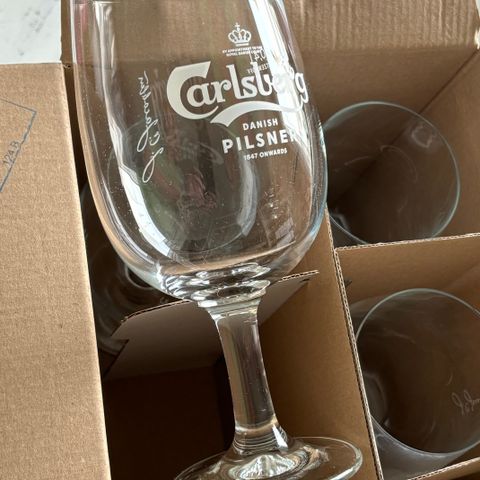 6 stk Carlsberg ølglass Ritzenhoff