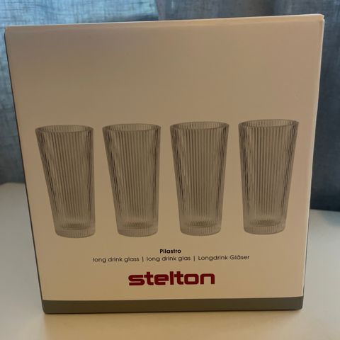 Nye Stelton Pilastro longdrinkglass (30 cl), 4-pakning