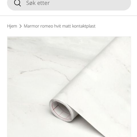 Marmor Romeo hvit matt kontaktplast - Lindas dekor og design