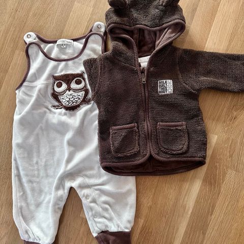 Mohini Newborn Overalls (Str. 62) and H&M Teddy Bear Hoody (Str. 56)