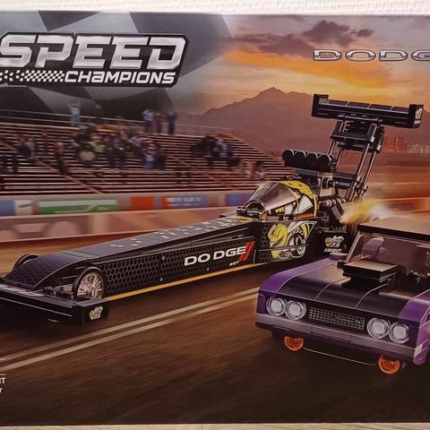 Lego Speed Champions 76904 Mopar Dodge Dragster og 1970 Dodge Challenger.