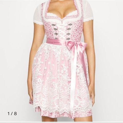 Rosa oktoberfest kjole  Dirndl