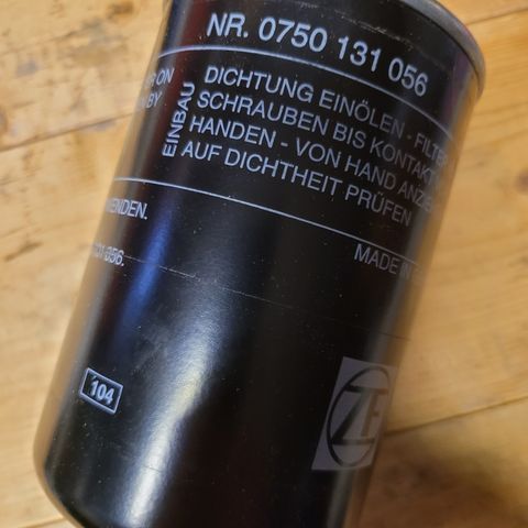 OLJE - HYDRAULIKK - FILTER - ZF GETRIEBE 0750.131.056