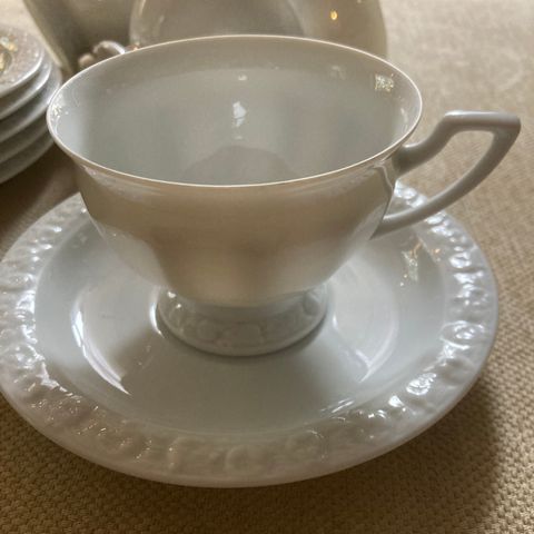 6 stk Rosenthal kaffekopper m fat  Maria Classic White /Weiss