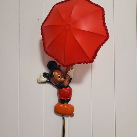 Vintage / Retro Mikke Mus (Mickey Mouse) lampe