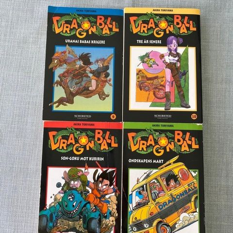 Dragonball, vol 9-10-11-12,. Første utgave av Akira Toriyama