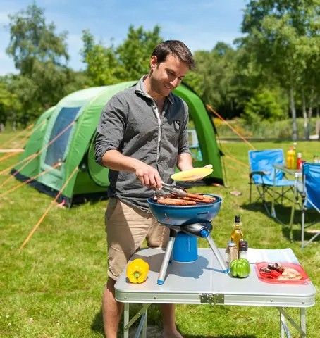 Bærbar grill leies ut, perfekt til utflukter, skogsturer, camping og festivaler