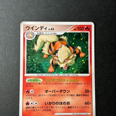 Pokemonkort - Arcanine holo - Japansk Rising Rivals