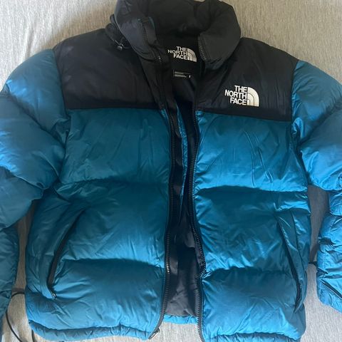 Blå North face jakke