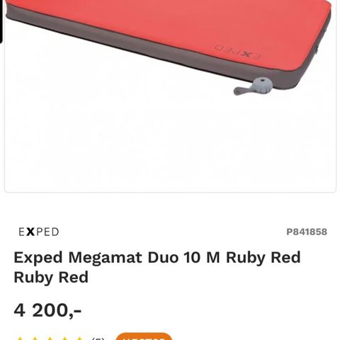 Exped Megamat duo 10 ruby red