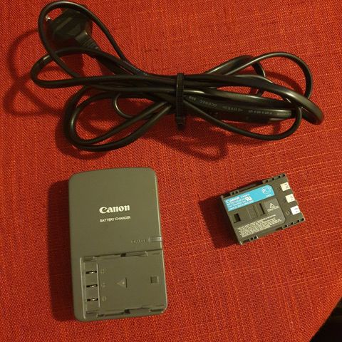 Original Canon batteri lader med batteri