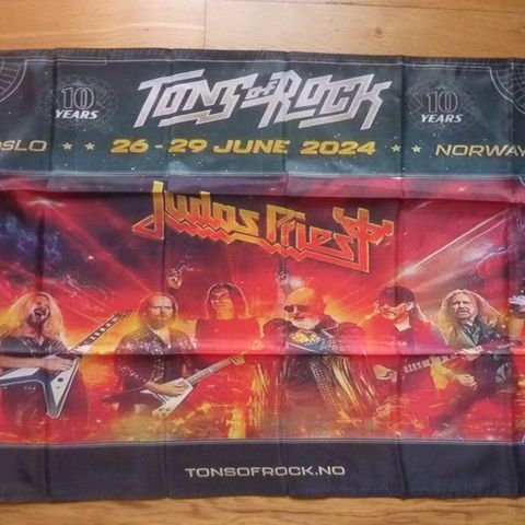 Judas Priest Konsertbanner fra Tons of Rock Oslo 2024