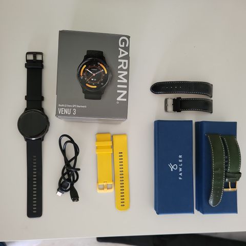 Garmin Venu 3 - sort (pris uten ekstra reimer)