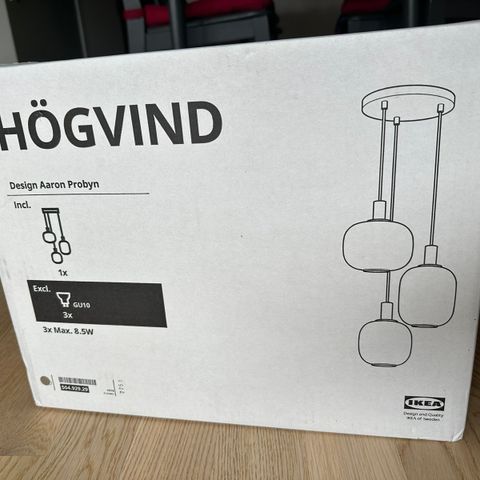 Høgvind taklampe fra IKEA