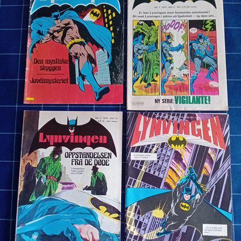 Lynvingen. Batman. 4 stk. 1976-1980