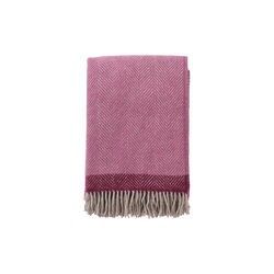 Vilhelm Pledd beige/pink fra Klippan yllefabrik, 100 % lammeull