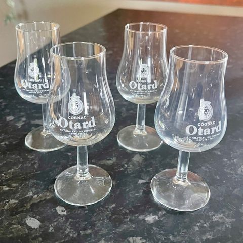 Fire Otard cognac glass gis bort