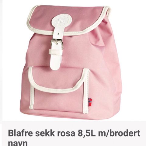 Barnesekk, 8,5L (Rosa)