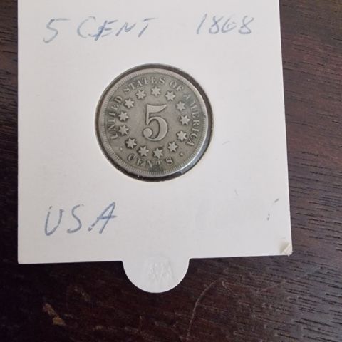 1868 5 cent