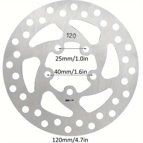 Bremseskive 120 mm til elektrisk sparkesykkel