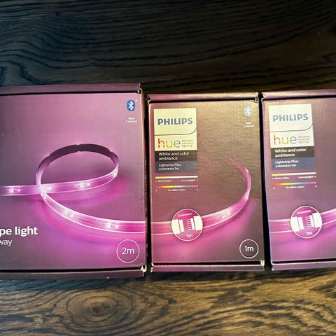 Philips HUE RGB LED stripe 3meter (2+1) - Nye uåpnede pakker