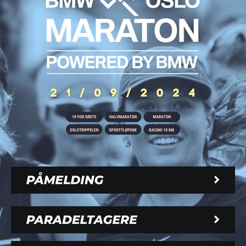 Selge Oslo maraton startnummer 42km