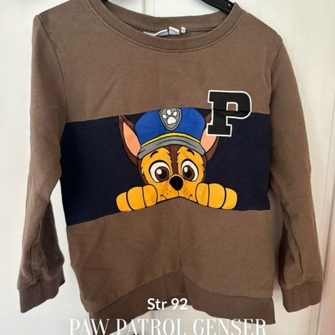 Paw patrol genser, str 92