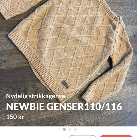 Newbie strikket genser , 110/116