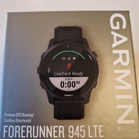 Garmin Forerunner 945 LTE, 1 år gammel, selges kr 3700