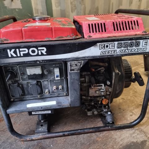 Kipor KDE 3500 E. Dieselaggregat elstart