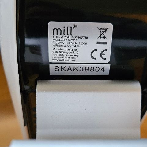 Mill varmeovn med wifi