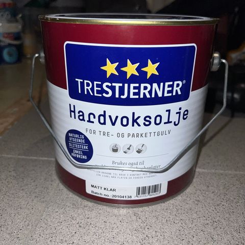 Trestjerner hardvoksolje matt klar 3L