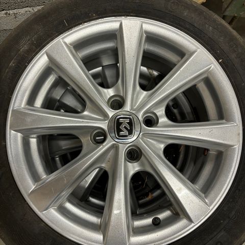 4 stk 15" felg med Continental sommerdekk 185/55 R 15