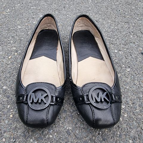 Michael Kors Fulton flats, ballerinasko i skinn, str. 40