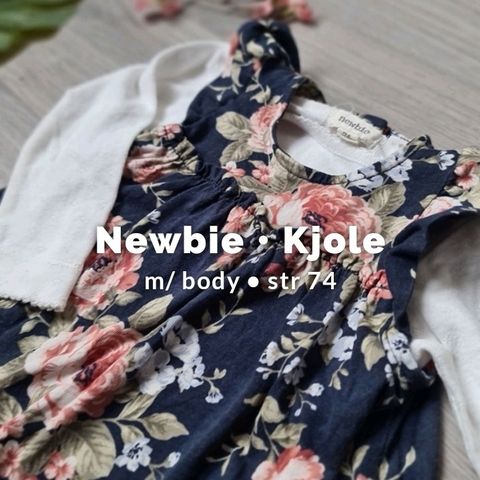 Newbie kjole m/ hvit body • str 74