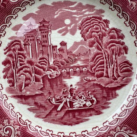 Staffordshire River Scene Canterbury Ironstone