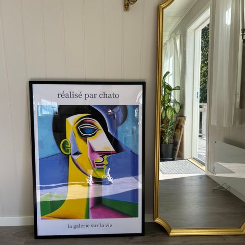 Stort bilde med poster inspirert av Picasso