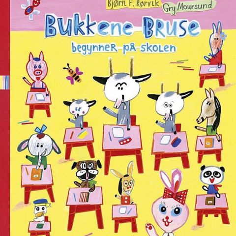 Bukkene bruse begynner på skolen. Barnebøker Rørvik, Moursund