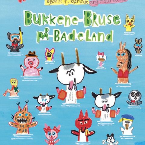 Bukkene Bruse på badeland. 3-6 år. Barnebøker Rørvik, Moursund