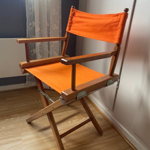 Regissørstol orange teak