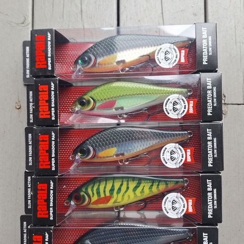 5 stk Nye Rapala Super Shadow Rap 16 cm