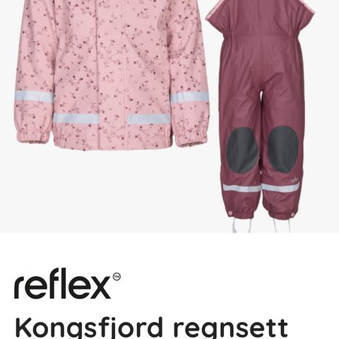 Reflex regntøy m fleecefôr