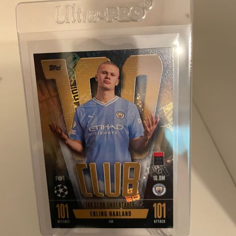 Erling Haaland - Topps 100 Club fotballkort