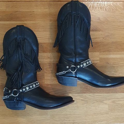 Unike westernstøvler, cowgirl boots, strl 37-38