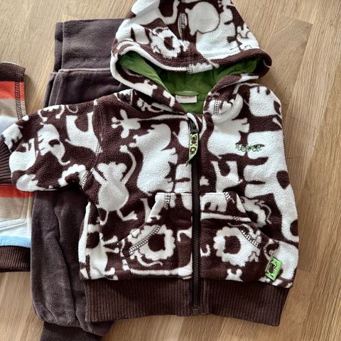 Lindex Baby - Fleece Sett med Dyr (Str. 56)