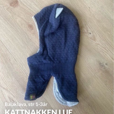 Kattnakken balaklava lue str 1-3 år