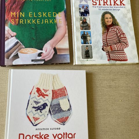 3 strikkebøker