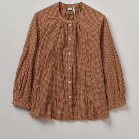 Textured cotton smock shirt fra TOAST