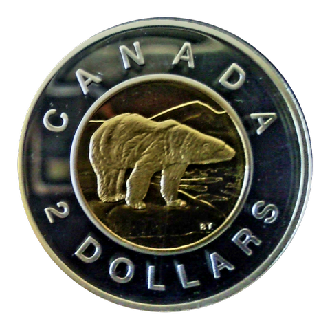 2 Dollar proof sølv mynt Canada 2000 "Isbjørn"